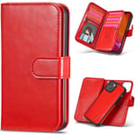 Apple iPhone 13 Mini Double Wallet Case Red