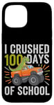 iPhone 15 100 Days Of School Monster Truck T Rex Dinosaur Boys Kids Case