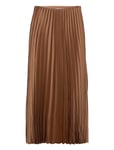 Mango Pleated Midi Skirt Brun