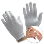 4 PAIR 100% COTTON MOISTURISING GLOVES Skin Hand Care Cream Soften Dry Cracked