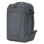 ECOHUB Bagage Cabine 40x20x25 pour Ryanair, 13 Poches Sac a Dos Voyage Cabne Avion, Léger Sac à Dos Sous le Siège 20L, Bagage à Main en PET Recyclé, Sac à Main pour Homme Femme(Gris)