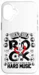 Coque pour iPhone 16 Plus Rock and Roll Graphic Tees - I Love Rock N' Roll Designs