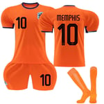 Gos- Euro 2024 Jalkapallo Jersey Alankomaat Home Orange 10 MEMPHIS 10 MEMPHIS (24.10 MEMPHIS)