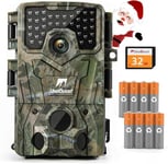 usogood Camera de Chasse - 36MP 4K 30 fps HD Camera Chasse Infrarouge Vision Nocturne Animaux Piege Caméra Photographique avec 8 Batterie et Carte mémoire Suiveuse Exterieur Étanche No Glow Invisible