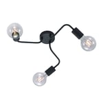 Trio Lighting Kattovalaisin Diallo 3-lamppuinen, mattamusta