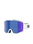 Bliz Womens Spark Ski Goggles - White / Smoke / Blue