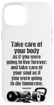 iPhone 15 Plus Motivational Gym Quote Care For Body & Soul Fitness Training Case