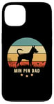 iPhone 13 MIN PIN DAD retro sunset Design with Miniature Pinscher Case