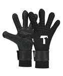 T1TAN Black Beast 3.0 - Gants de Gardien de But - avec Protection des Doigts - Gants de Football pour Gardiens de But - Taille 7