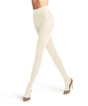 FALKE Women's Softmerino W TI Wool Cotton Thick Plain 1 Pair Tights, White (Off-White 2040), L