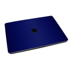 Dark Blue Carbon Fibre Vinyl Skin Sticker Apple MacBook Air 13 2018 Laptop Wrap