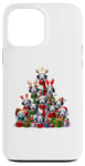 Coque pour iPhone 13 Pro Max Christmas Tree Dalmatian Dalmatians Dal Dally Dog