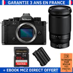 Nikon Zf + 28-400mm f/4-8 VR + 1 SanDisk 512GB Extreme PRO UHS-II SDXC 300 MB/s + 1 Nikon EN-EL15C + Ebook '20 Techniques pour Réussir vos Photos' - Appareil Photo Hybride