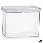 Bocal Transparent Silicone polystyrène ABS 2,2 L 10,5 x 16,1 x 21 cm [9 Unité