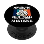 Assuming Im Just An Old Man Dice Game Farkle PopSockets Adhesive PopGrip