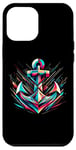 Coque pour iPhone 14 Plus Symbole de la mer ancre cool dans le style art abstrait Noël