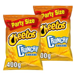 2 X Cheetos Crunchy Cheese Crisps Fried Corn Snacks Chips 400g Party Size