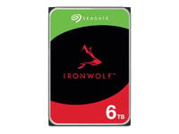 Seagate Ironwolf St6000vn006 - Harddisk - 6 Tb - Intern - 3.5" - Sata 6Gb/S - 5400 Rpm - Buffer: 256 Mb - Med 3-Års Seagate Rescue Data Recovery (En Pakke 6)