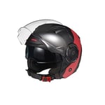 KSK Casque Jet DS ULTRASONIC COPPER & RED Noir et rouge