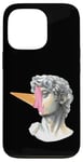 Coque pour iPhone 13 Pro Statue de tête drôle buste avec crème glacée art moderne