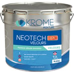 Krome Neotech Velours Peinture de Finition Murs et Plafonds - Intérieur Couleur: Blanc - Conditionnement: 12L