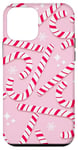 Coque pour iPhone 12 mini Motif sucre d'orge rose à la menthe poivrée