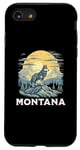 Coque pour iPhone SE (2020) / 7 / 8 Destination de vacances avec le loup gris du Montana