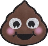 Simplicité Poo Emoji Iron on Applique, Polyester, Multicolore, 7.9 x 8.51 x 0.2 cm