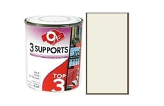 PEINTURE 3 EN 1 BOIS FER MATERIAUX MICROPOREUSE ANTIROUILLE BLANC CREME 2.5L