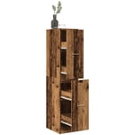 Torana - Armoire d'apothicaire vieux bois 30x41x144,5 cm bois ingénierie