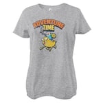 Hybris Adventure Time Washed Girly Tee (DarkGrey,XL)