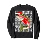 Rainbow Trout Fish Wearing Santa Hat Men Kids Ugly Christmas Sweatshirt