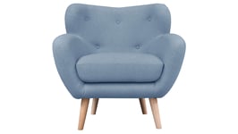 Fauteuil en tissu OSLO coloris bleu