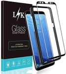 LϟK pour Protection Écran Samsung Galaxy S8 Plus [9H Dureté] [Courbe 3D] [Couverture Complète] [Kit d'installation Offert] Verre Trempé Film Protection - Noir