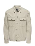 Onskennet Ls Linen Overshirt Noos Beige ONLY & SONS