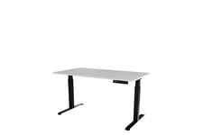 Adrianah Skrivebord 80x150 cm - Hvit/Svart Hvit,Svart