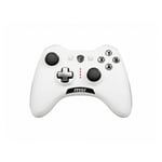 MSI - Force GC20 V2 White Manette de Jeu pc et Android, Croix directionnelle Interchangeable, Deux Moteurs de Vibrations, Design Ergonomique