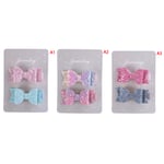 2pcs/set Cute Little Girls Hair Bows Clips Kids Hairpins Sequins A3