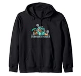 Minecraft Steve Diamond Miner Zip Hoodie