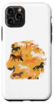 Coque pour iPhone 11 Pro Race de cheval jaune tête de cheval