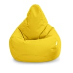 Loft 25 Yellow Adult Highback Bean Bag Chair Indoor Outdoor Gaming Beanbag Seat