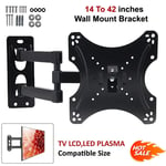 Full Motion TV Wall Mount Bracket Swivel Tilt 14 18 26 32 40 42 Inch LED LCD UK