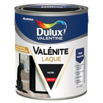 Dulux Valentine Peinture Laque Valénite Intérieur et Extérieur Multi-supports - Finition parfaite et lisse, Formule Haute Résistance - Brillant Noir 2 L