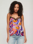 Superdry Satin Cami Top, Presley Multi Colour