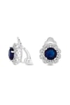 Blue Halo Clip On Stud Earrings