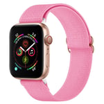 Elastiskt Nylonarmband Apple Watch 44mm rosa