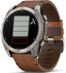 Garmin Fenix 8 51mm Sapphire AMOLED Titanium Chestnut Leather Band