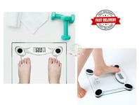 Weight Machine 180KG Digital Electronic Bathroom Scales Glass LCD Measures Body