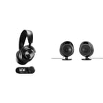 SteelSeries Arctis Nova Pro Wireless - Multi-System Gaming Headset - Premium Hi-Fi Drivers & Arena 3 - Full-Range 2.0 Gaming Speakers – Immersive Audio – On-Speaker Controls