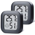 PAIRIER 2 pièces Mini LCD Thermomètre Hygromètre Interieur Termometre Maison Convient pour Les Chambres D'enfants,Les Chambres de Personnes âgées etc